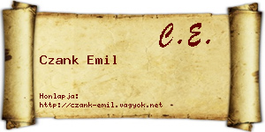 Czank Emil névjegykártya
